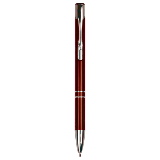 Burgundy with Silver Trim Engravable Pen