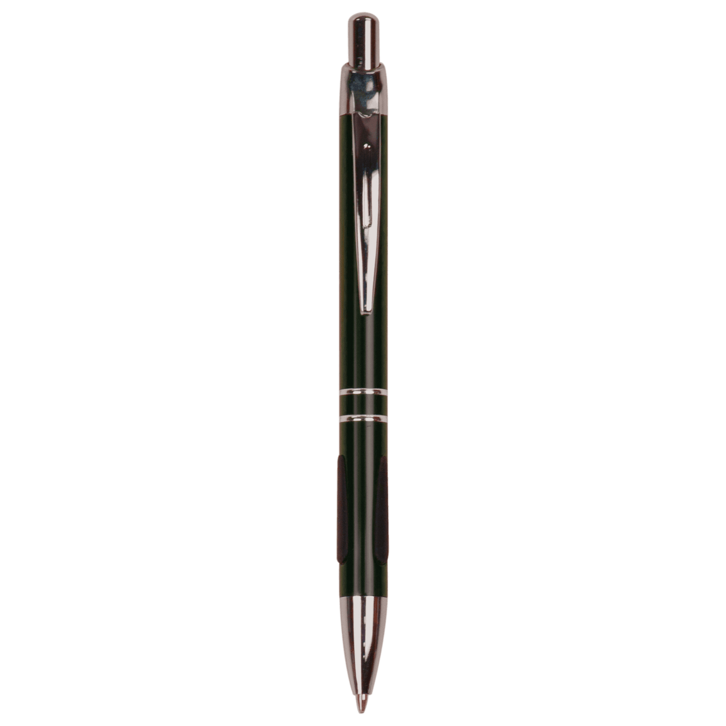 Black with Silver Trim Engravable Pen with Gripper