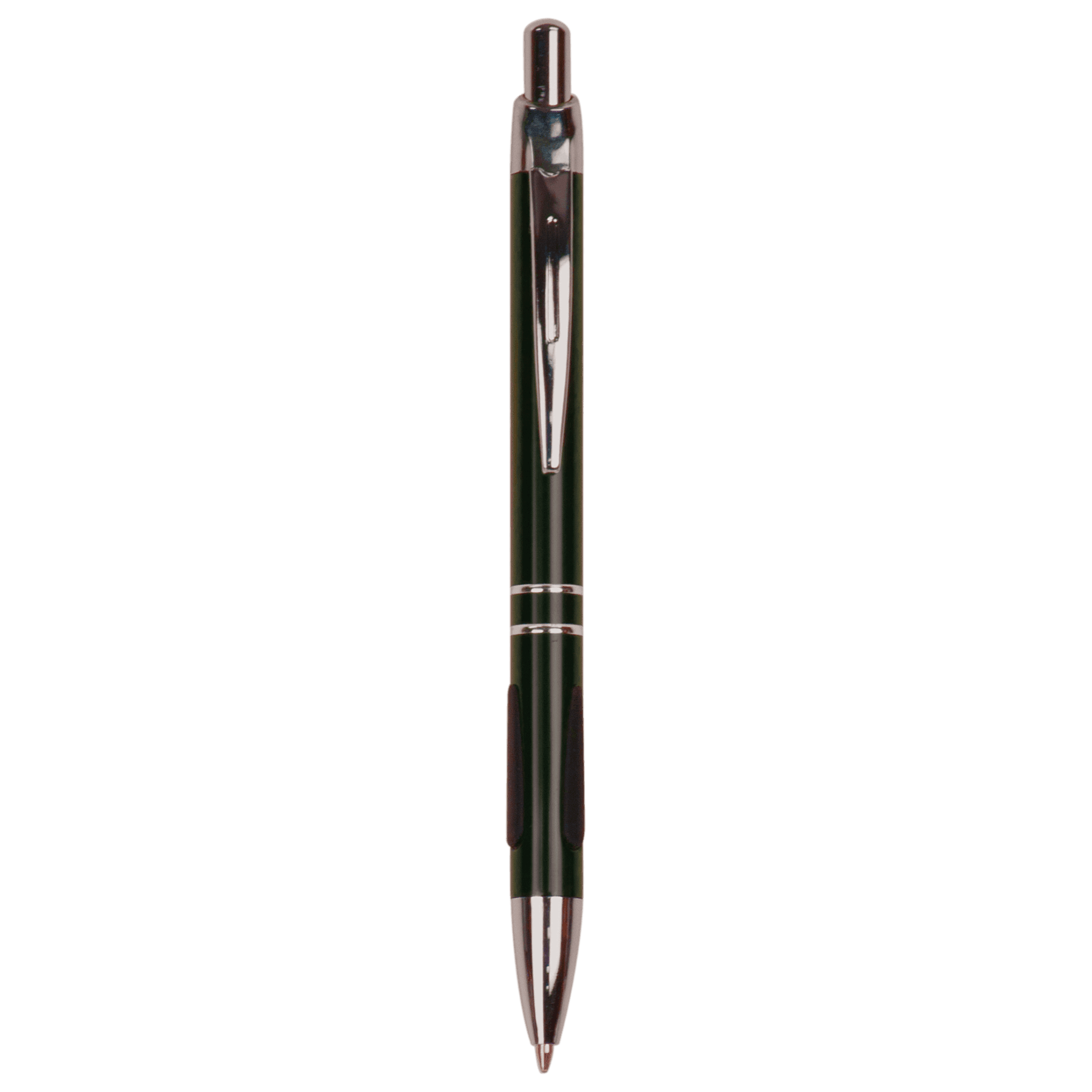 Black with Silver Trim Engravable Pen with Gripper