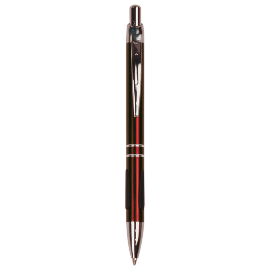 Burgundy with Silver Trim Engravable Pen with Gripper