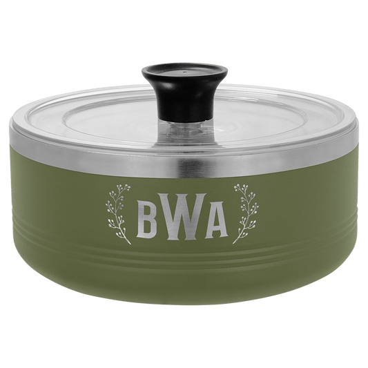 Polar Camel Olive Green 1 1/4 Quart Serving Bowl with Lid