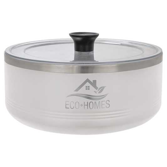 Polar Camel White 3 Quart Serving Bowl with Lid