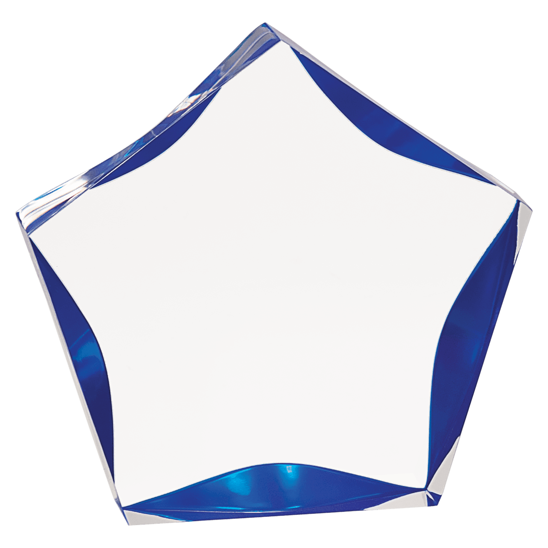 5" Clear/Blue Luminary Star Acrylic