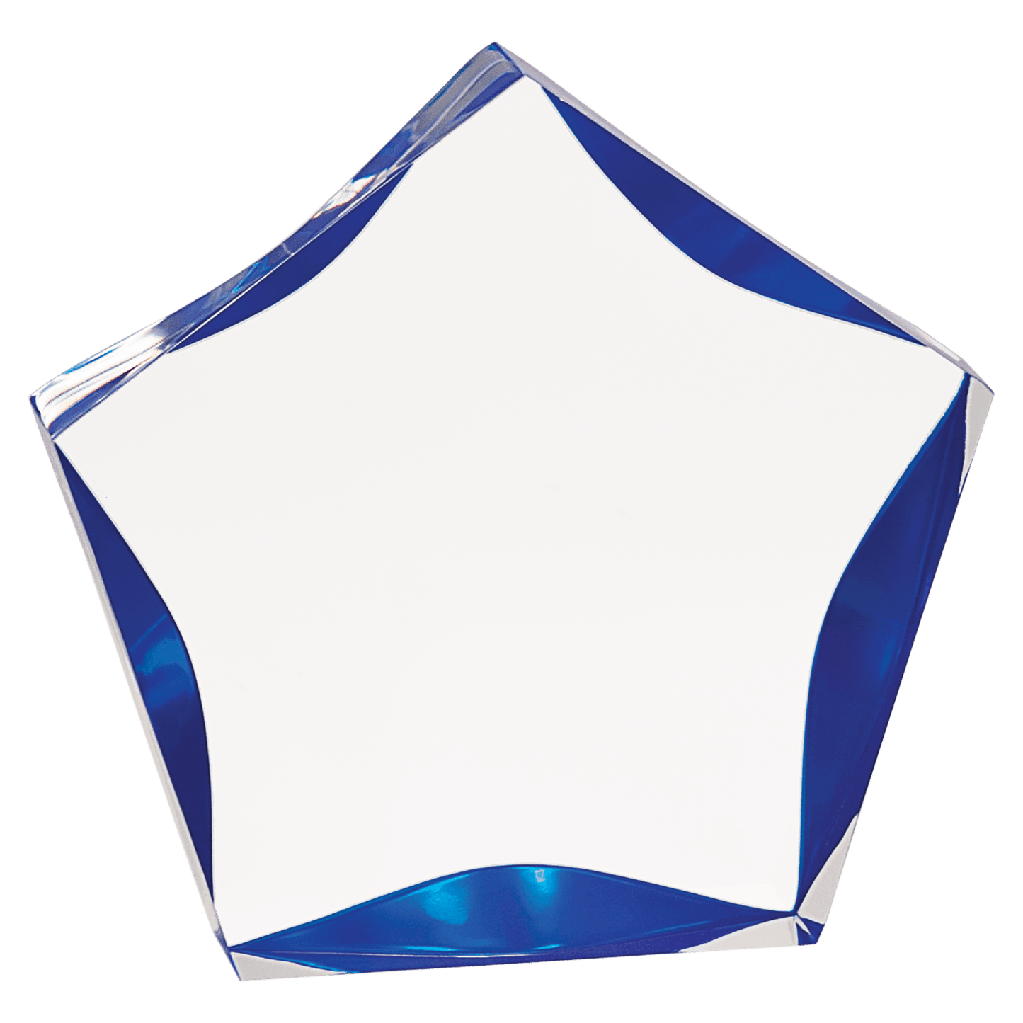 Clear/Blue Luminary Star Acrylic - 5"