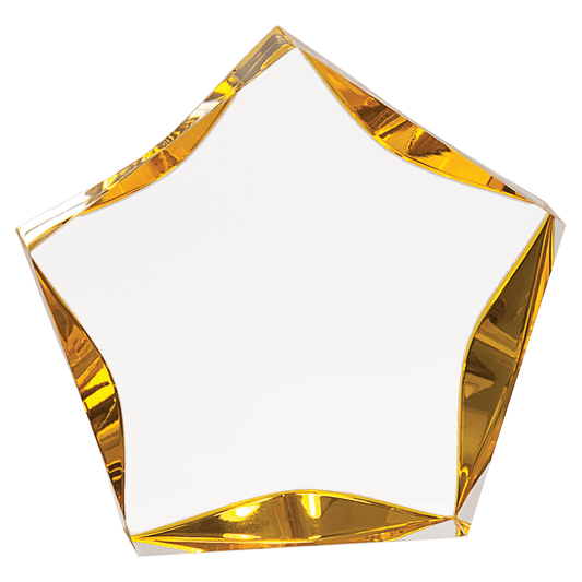 Clear/Gold Luminary Star Acrylic - 5"