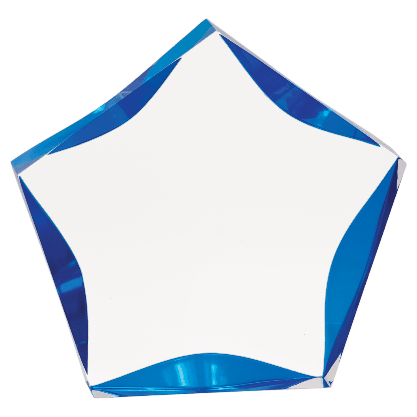 Clear/Blue Luminary Star Acrylic - 6"