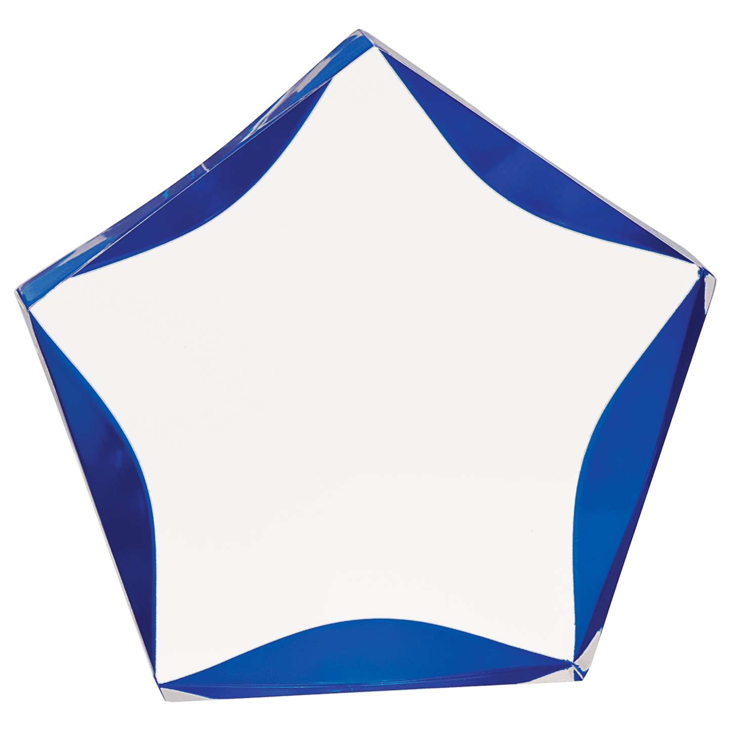 7" Clear/Blue Luminary Star Acrylic
