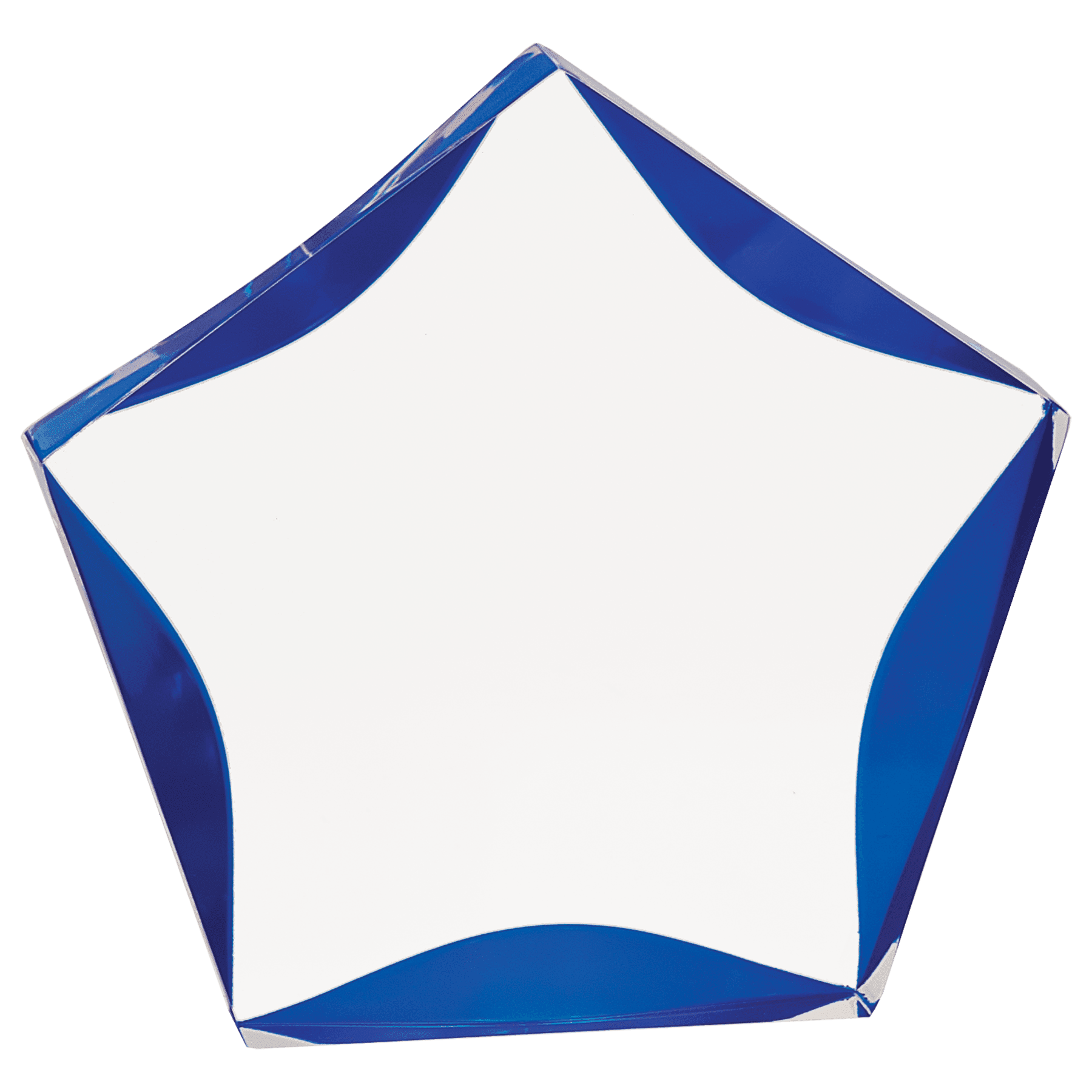 Clear/Blue Luminary Star Acrylic - 7"
