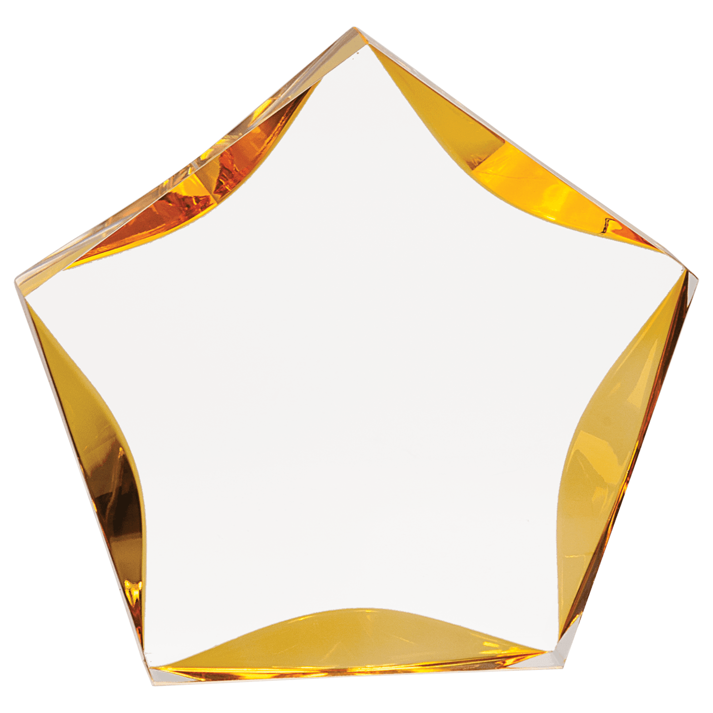 Clear/Gold Luminary Star Acrylic - 7"