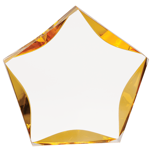 Clear/Gold Luminary Star Acrylic - 7"
