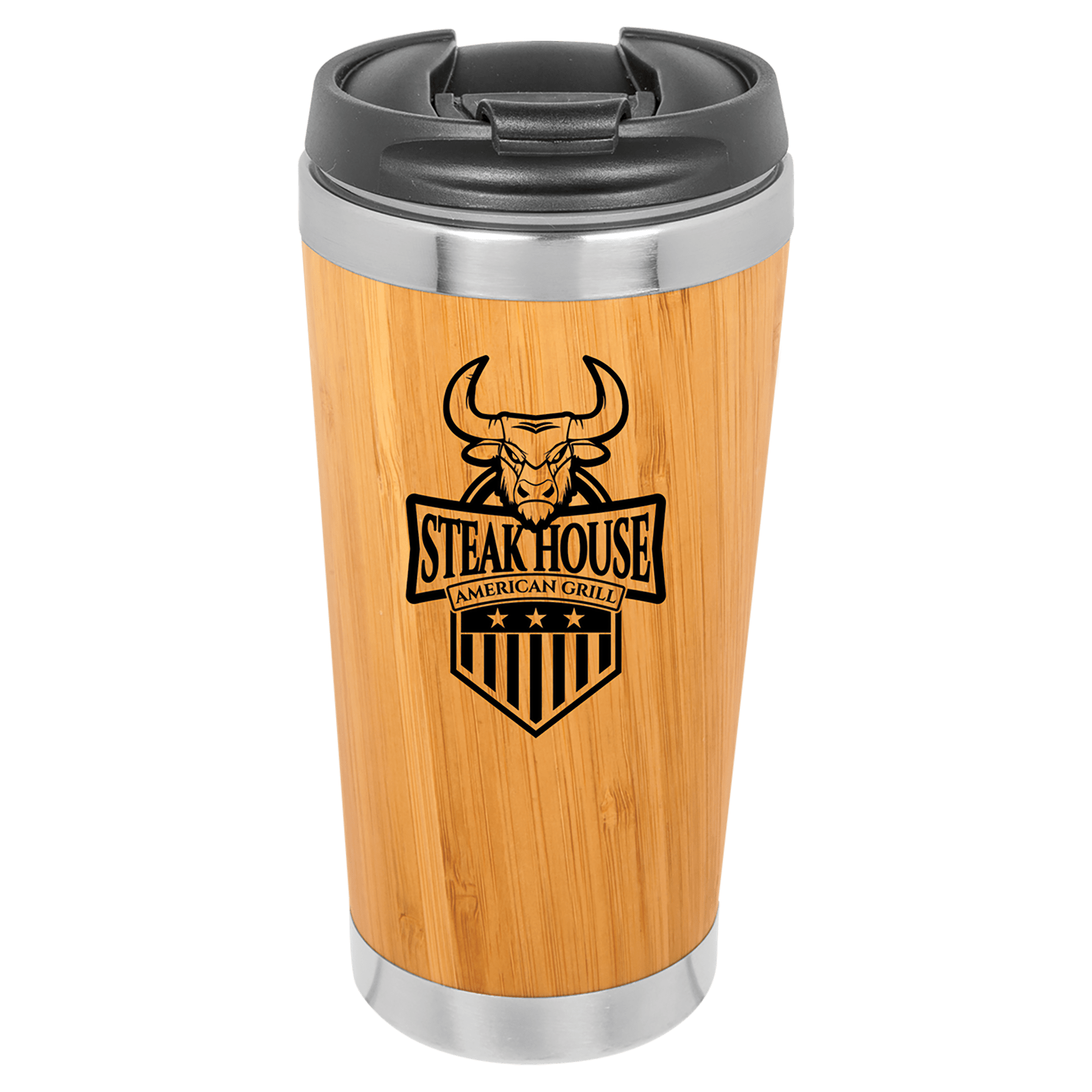 oz. Bamboo Stainless Steel Tumbler - 15