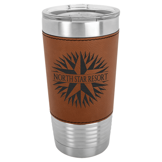 Polar Camel 20 oz. Rawhide Leatherette Grip Tumbler with Standard Lid