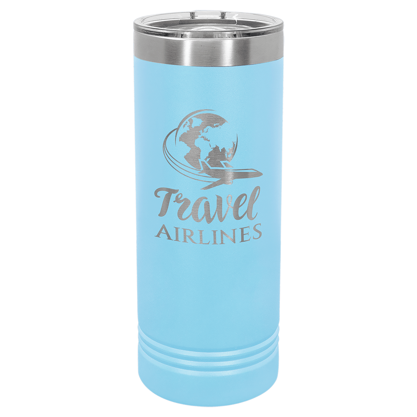 Polar Camel 22 oz. Light Blue Skinny Tumbler with Slider Lid