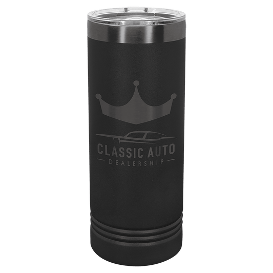 Polar Camel 22 oz. Black/Ghost Black Skinny Tumbler