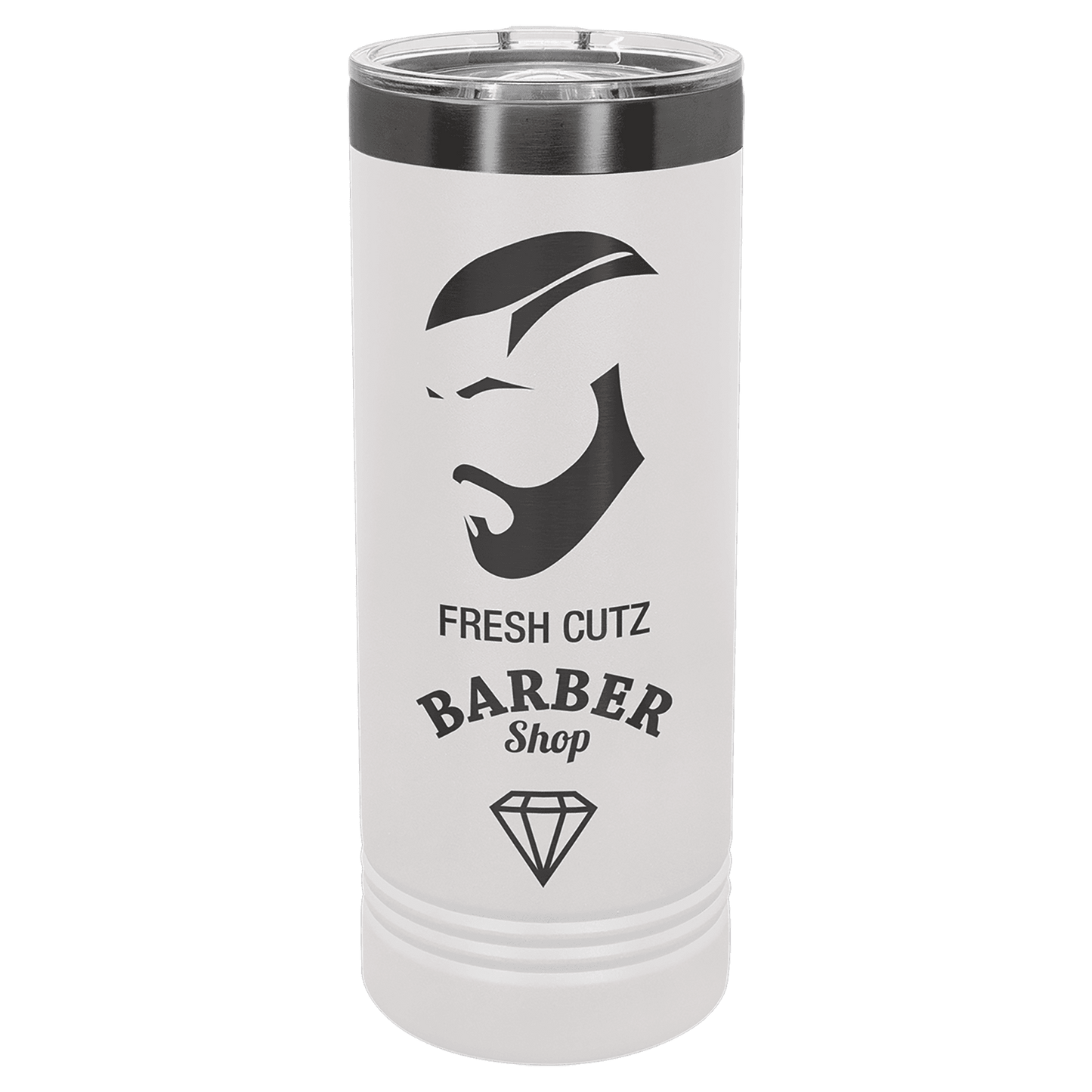 Polar Camel 22 oz. White/Ghost Black Skinny Tumbler