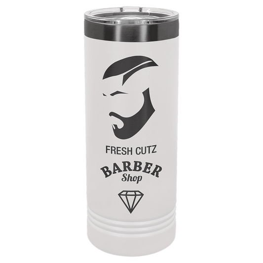 Polar Camel 22 oz. White/Ghost Black Skinny Tumbler