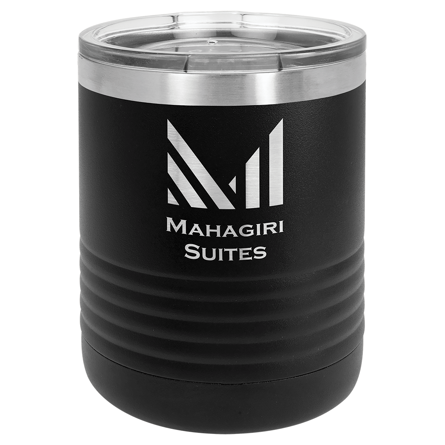 Polar Camel 10 oz. Black Tumbler with Standard Lid