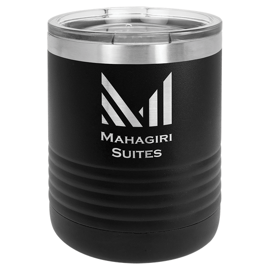 Polar Camel 10 oz. Black Tumbler with Standard Lid