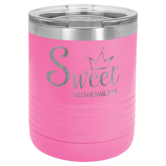 Polar Camel 10 oz. Pink Tumbler with Standard Lid