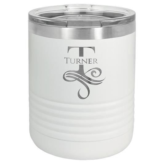 Polar Camel 10 oz. White Tumbler with Standard Lid