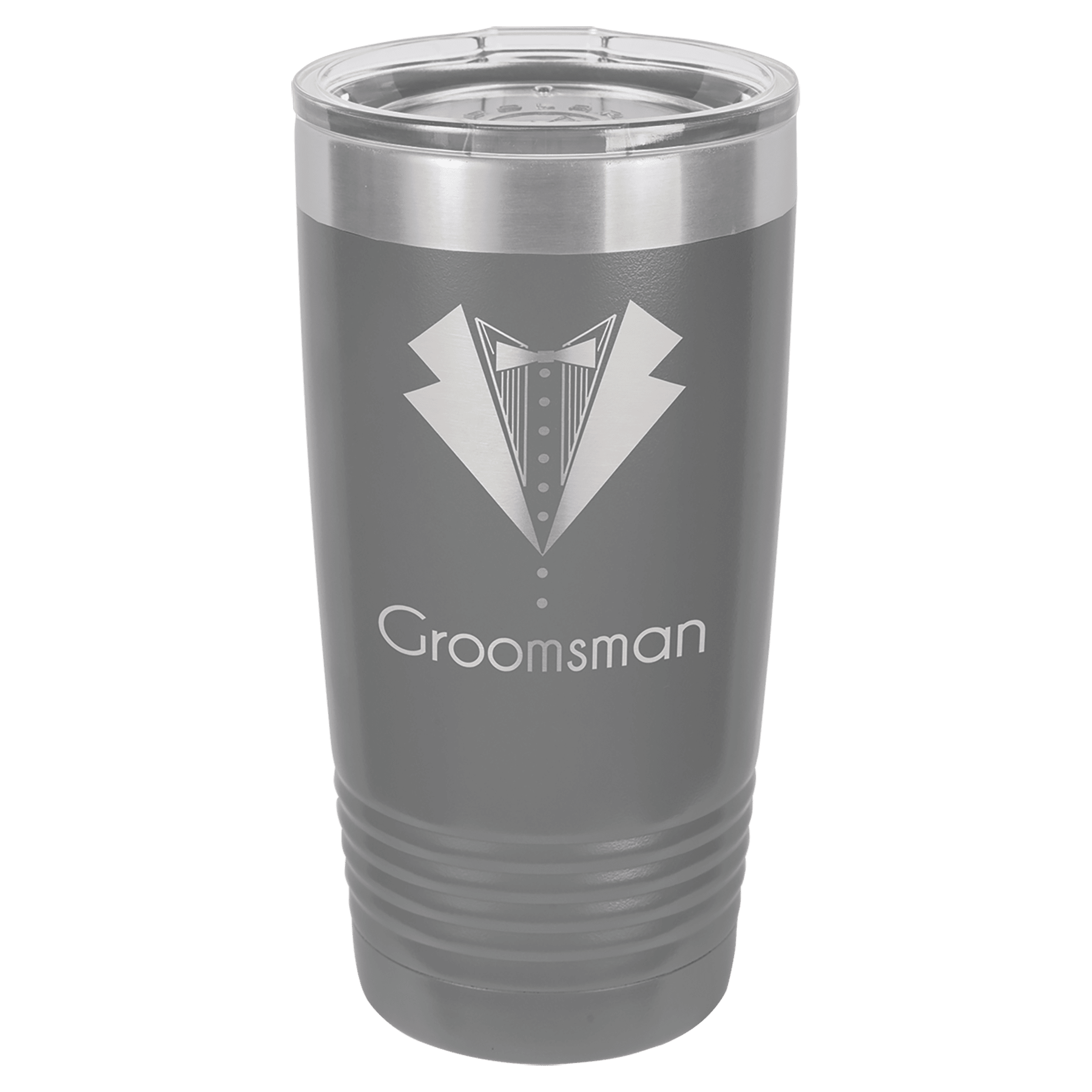 Polar Camel 20 oz. Dark Gray Ringneck Tumbler with Standard Lid