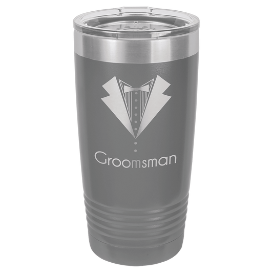 Polar Camel 20 oz. Dark Gray Ringneck Tumbler with Standard Lid