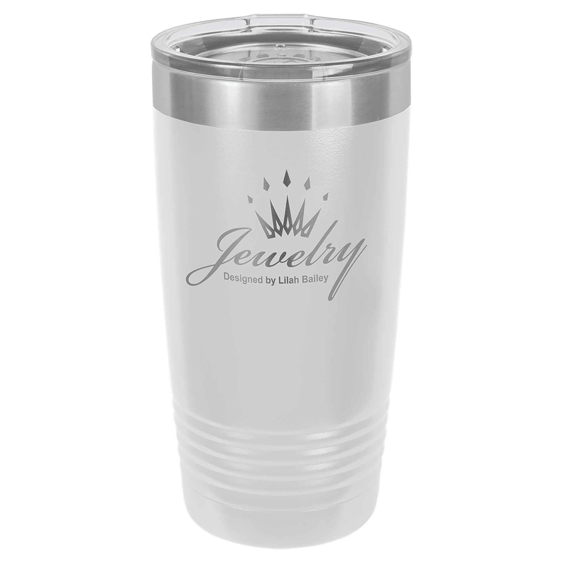 Polar Camel 20 oz. White Ringneck Tumbler with Standard Lid