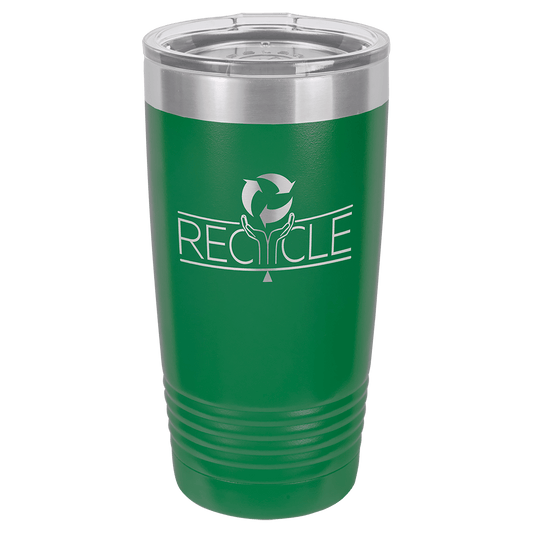 Polar Camel 20 oz. Green Ringneck Tumbler with Standard Lid