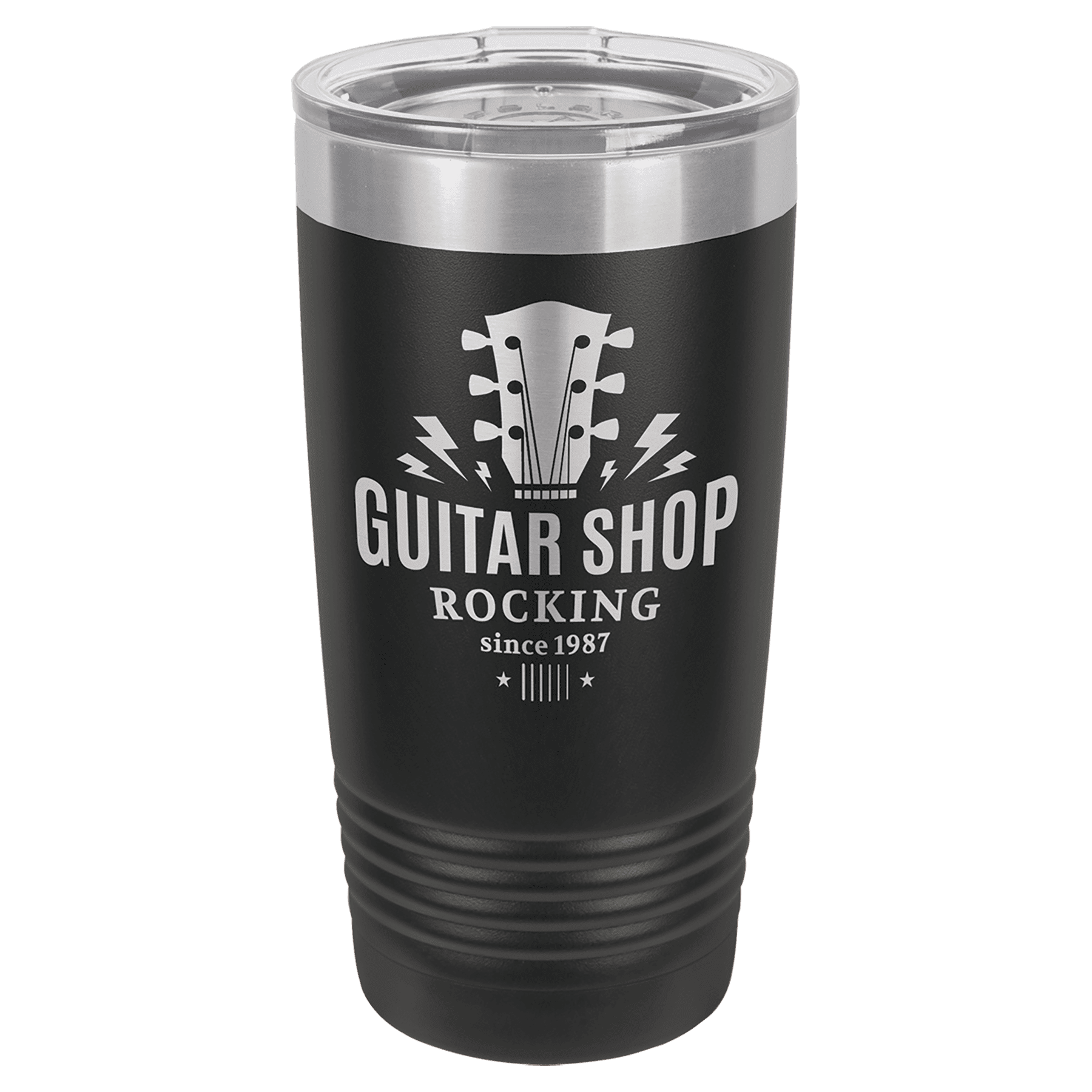Polar Camel 20 oz. Black Ringneck Tumbler with Standard Lid