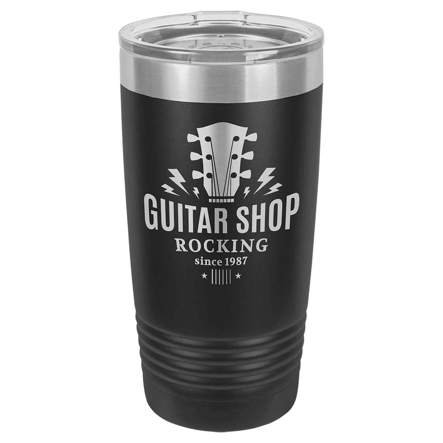 Polar Camel 20 oz. Black Ringneck Tumbler with Standard Lid