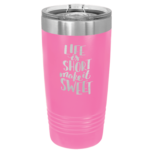 Polar Camel 20 oz. Pink Ringneck Tumbler with Slider Lid