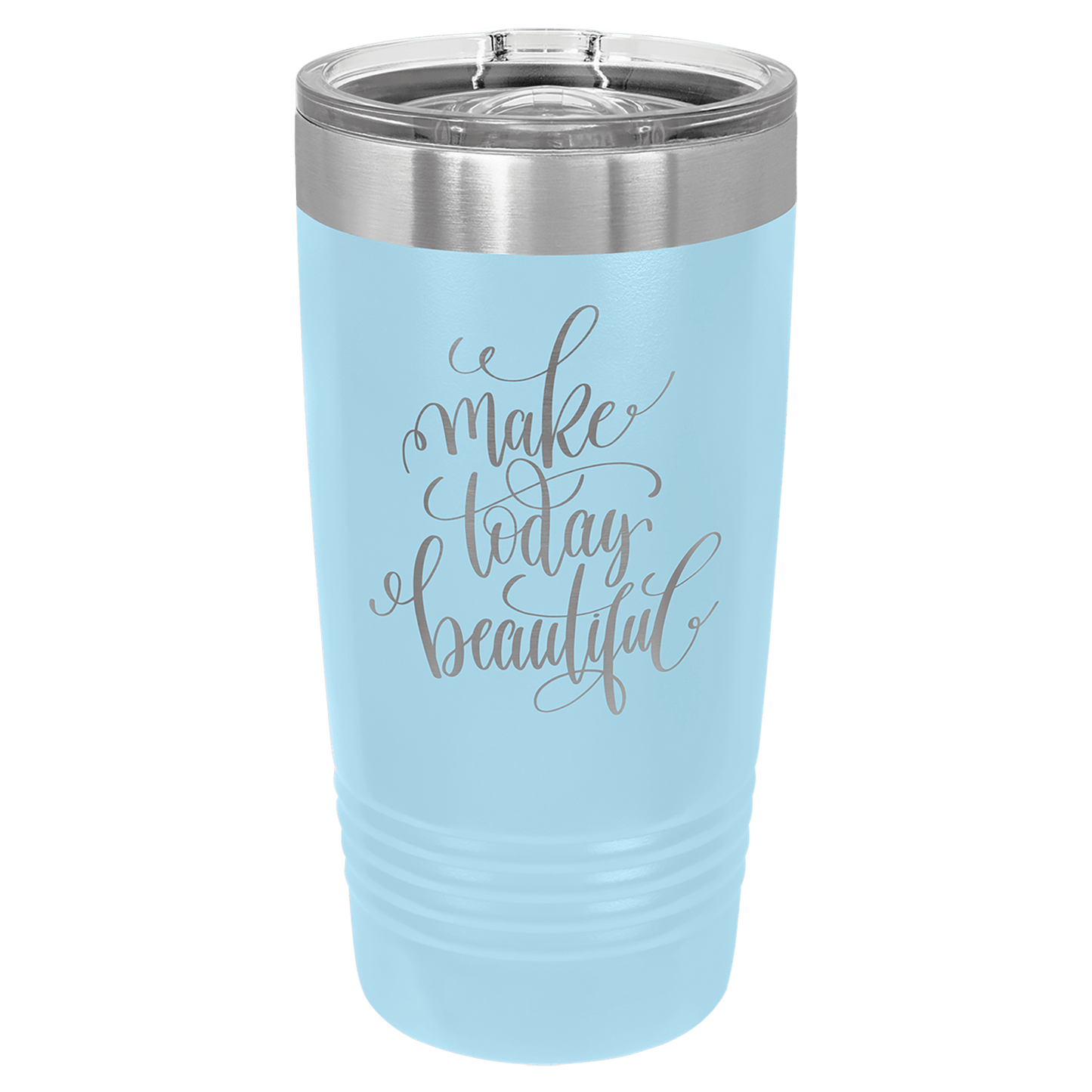 Polar Camel 20 oz. Light Blue Ringneck Tumbler with Slider Lid