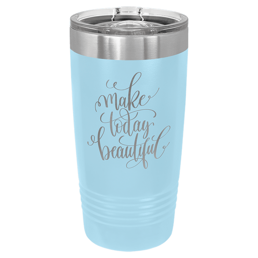 Polar Camel 20 oz. Light Blue Ringneck Tumbler with Slider Lid
