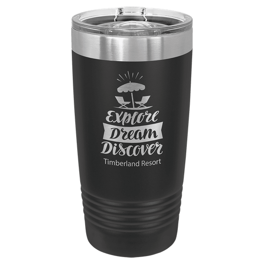 Polar Camel 20 oz. Black Ringneck Tumbler with Slider Lid