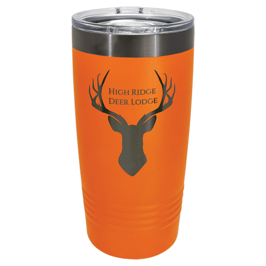 Polar Camel 20 oz. Orange/Ghost Black ION-Plated Ringneck Tumbler with Slider Lid
