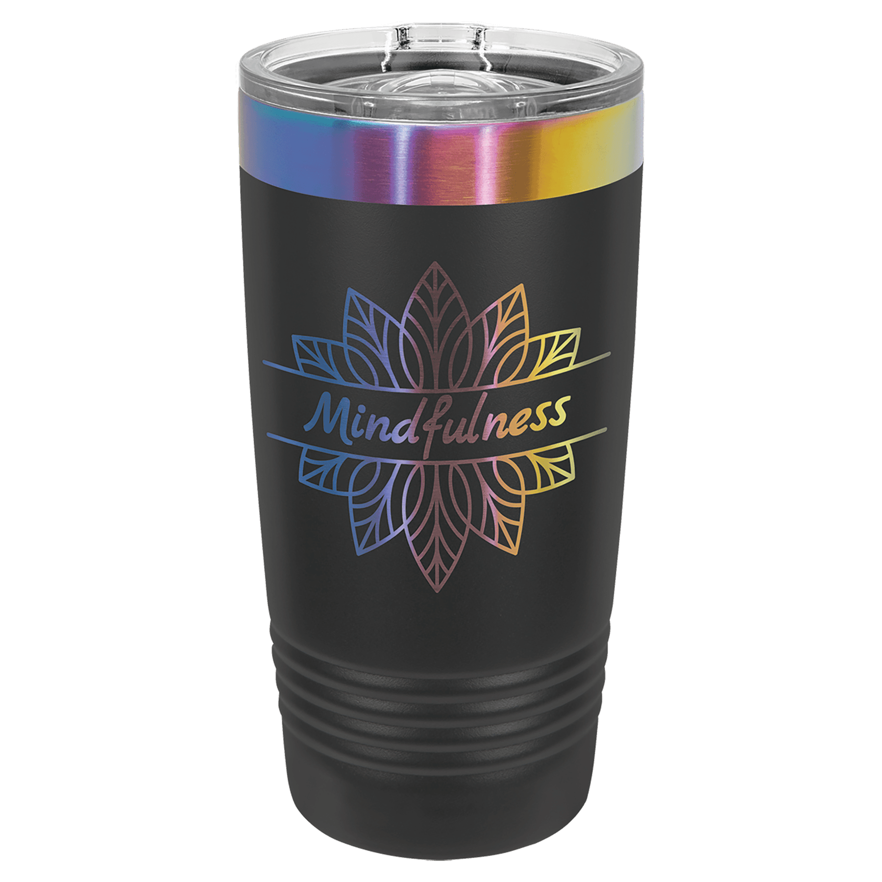 Polar Camel 20 oz. Black/Prism Ringneck Tumbler