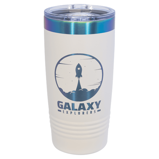 Polar Camel 20 oz. White/Prism Ringneck Tumbler