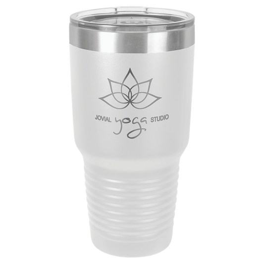 Polar Camel 30 oz. White Ringneck Tumbler with Standard Lid