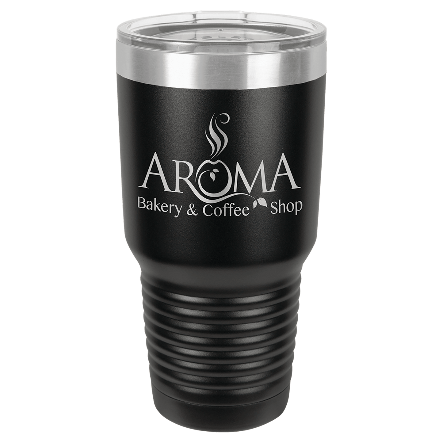 Polar Camel 30 oz. Black Ringneck Tumbler with Standard Lid
