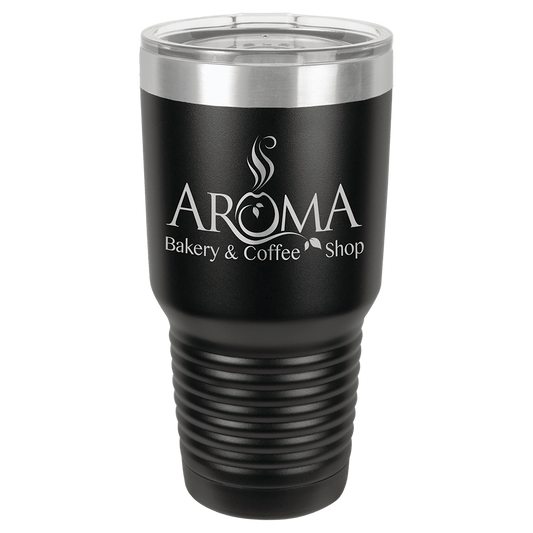 Polar Camel 30 oz. Black Ringneck Tumbler with Standard Lid