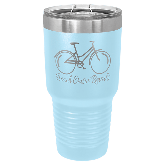 Polar Camel 30 oz. Light Blue Ringneck Tumbler with Slider Lid
