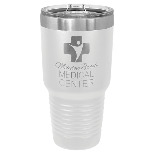 Polar Camel 30 oz. White Ringneck Tumbler with Slider Lid