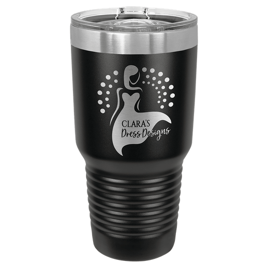 Polar Camel 30 oz. Black Ringneck Tumbler with Slider Lid