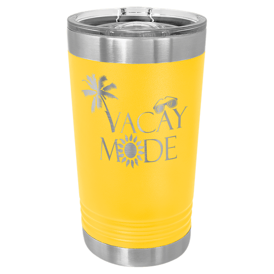 Polar Camel Yellow 16 oz. Pint with Slider Lid