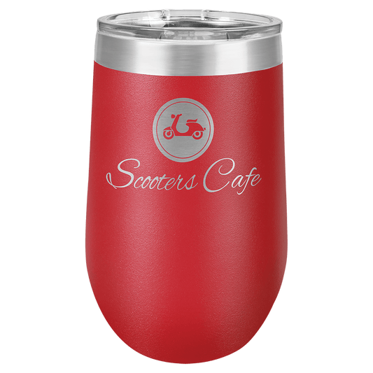 Polar Camel 16 oz. Red Stemless Wine Tumbler with Standard Lid