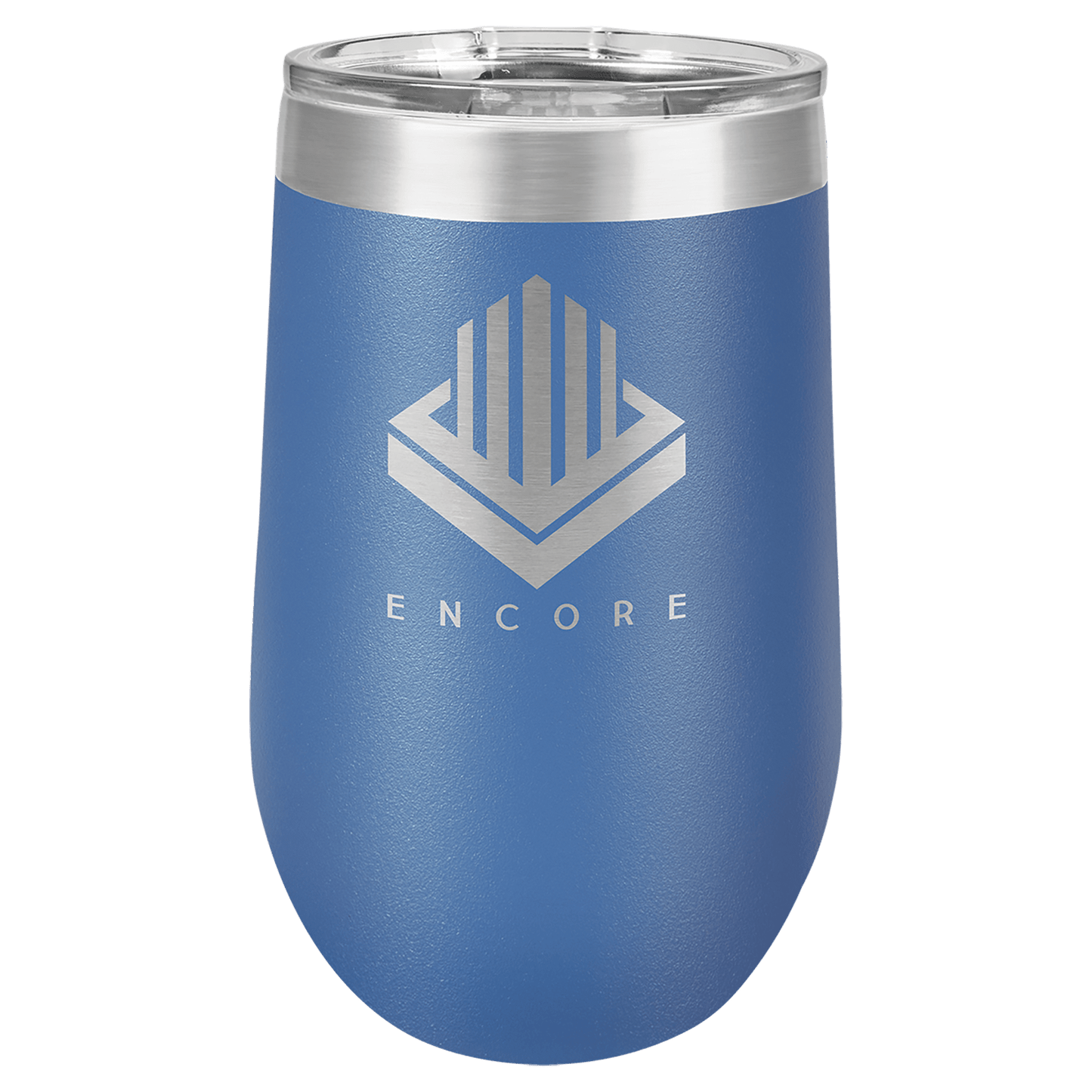 Polar Camel 16 oz. Royal Blue Stemless Wine Tumbler with Standard Lid