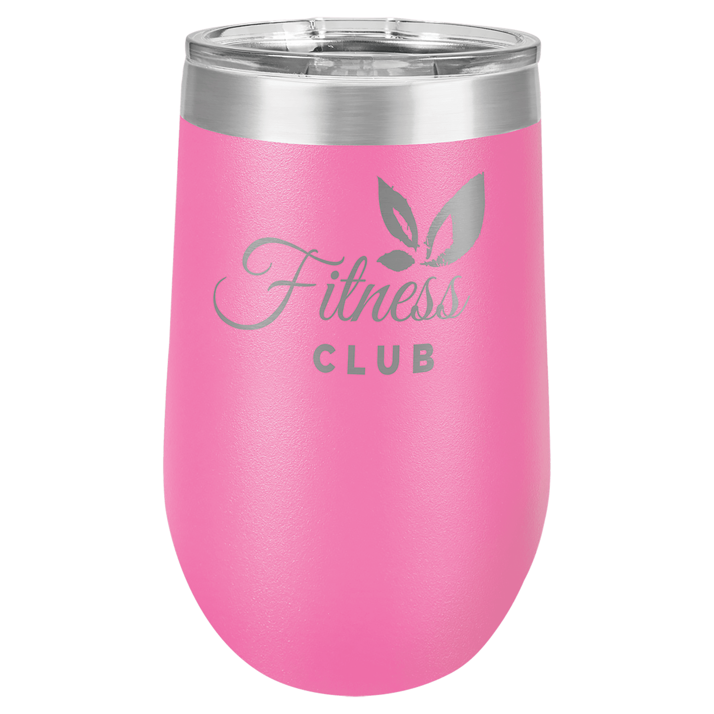 Polar Camel 16 oz. Pink Stemless Wine Tumbler with Standard Lid