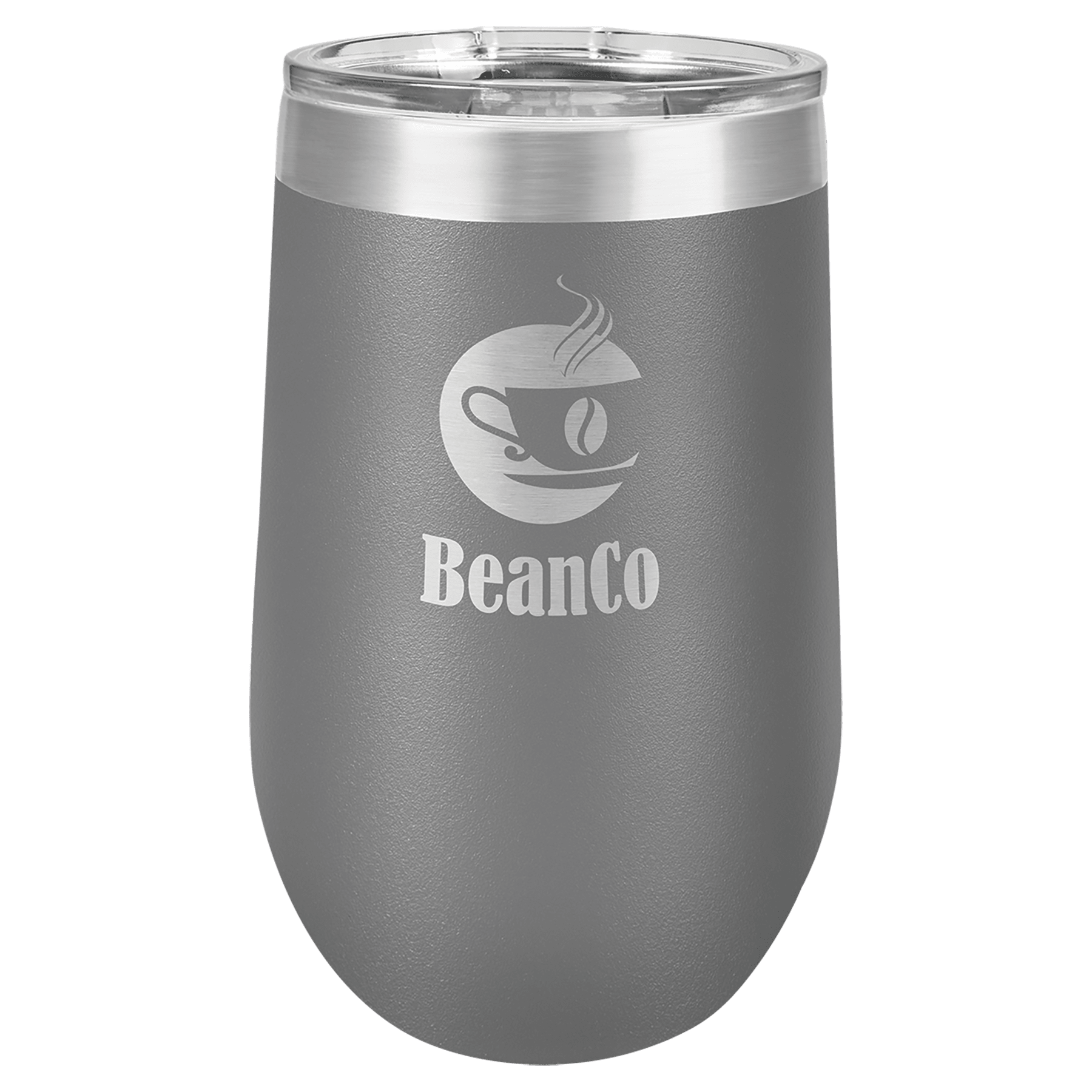 Polar Camel 16 oz. Dark Gray Vacuum Insulated Stemless Tumbler with Lid