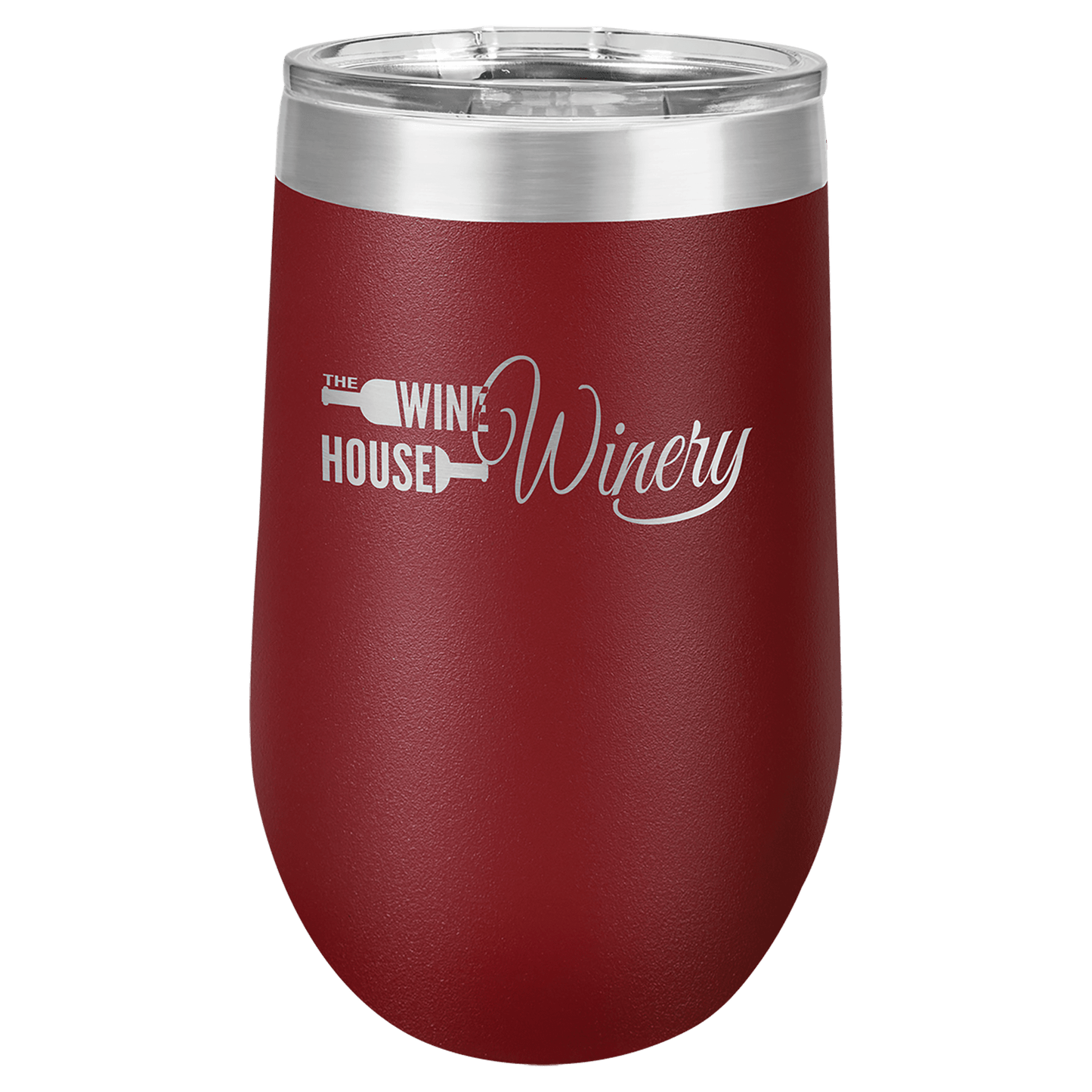Polar Camel 16 oz. Maroon Stemless Wine Tumbler with Standard Lid