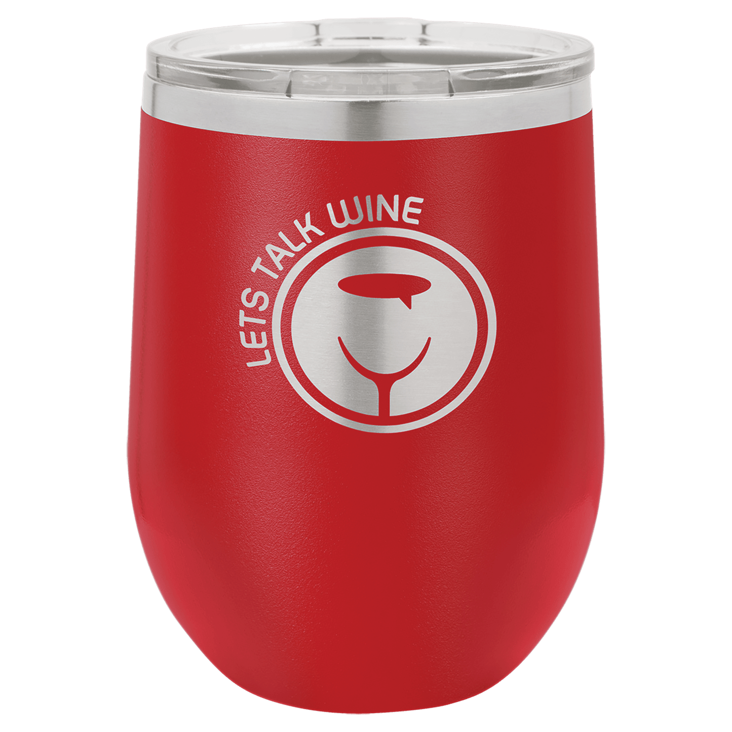 Polar Camel 12 oz. Red Stemless Wine Tumbler with Standard Lid